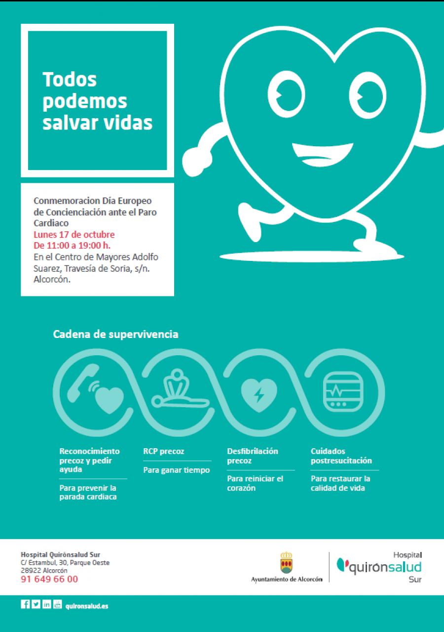 #Alcorcón enseña a los vecinos a actuar ante un infarto con motivo del #DiaparoCardiaco