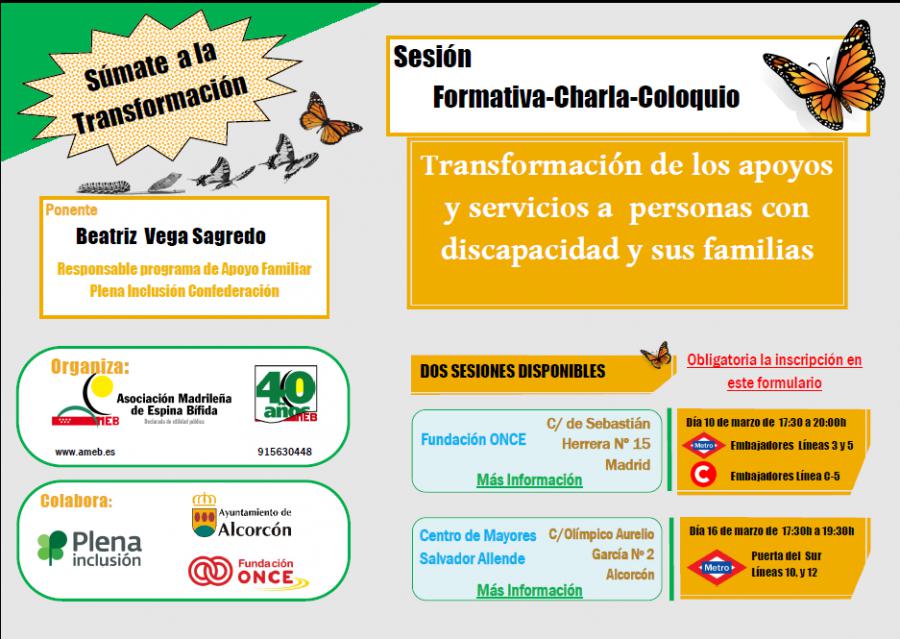 #Alcorcón acoge una charla para abordar la transformación de los apoyos a personas con discapacidad y sus familias