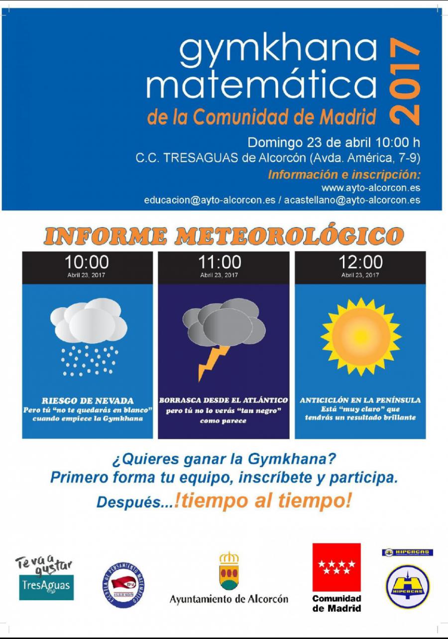 Abierto el plazo de inscripción para que los colegios de #Alcorcón se inscriban en la #GymkhanaMatemática de la #ComunidaddeMadrid