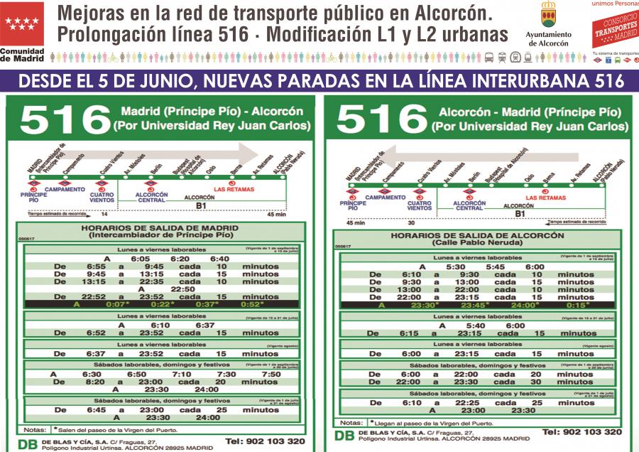 Los vecinos del Ensanche Sur de #Alcorcón serán los más beneficiados por la ampliación de la línea de autobús 516