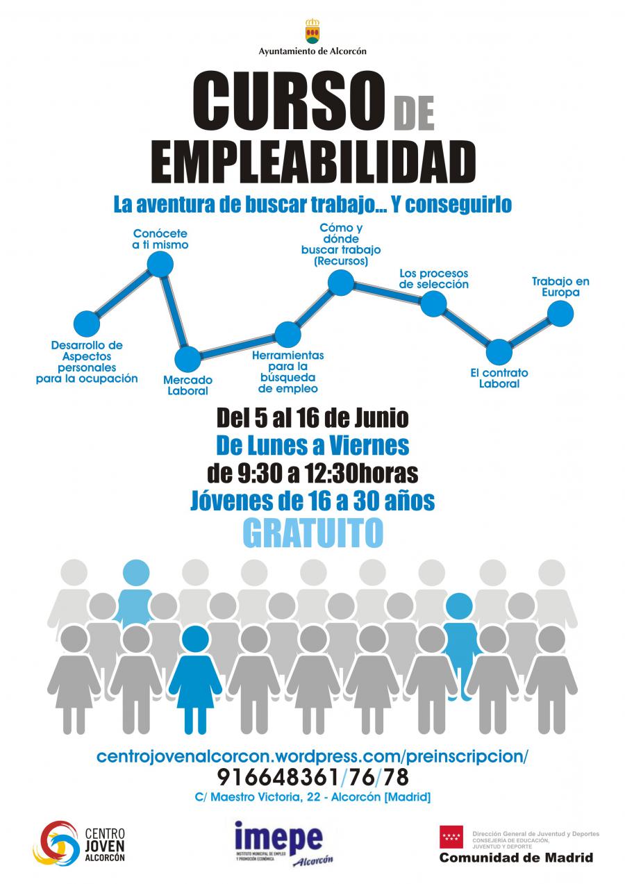 Los jóvenes de #Alcorcón podrán asistir a un curso en el que descubrirán las claves para encontrar un trabajo @JuventudAlcorco