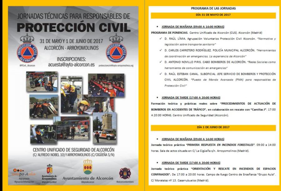 @PCivil_Alcorcon organiza unas jornadas en las que voluntarios de agrupaciones de la @ComunidadMadrid compartirán experiencias de su labor diaria