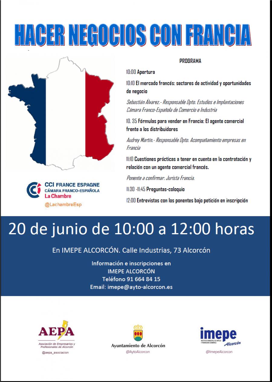 @AytoAlcorcón impulsa la puesta en marcha de nuevos negocios en Francia