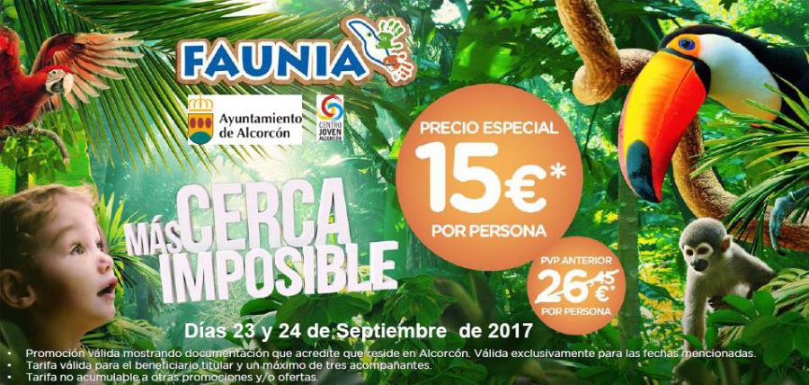 Precios especiales para los vecinos de #Alcorcón que visiten Faunia los días 23 y 24 de septiembre