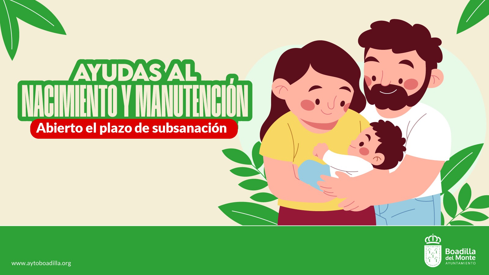 ABIERTO EL PLAZO PARA SUBSANAR LAS SOLICITUDES DEFECTUOSAS E INCOMPLETAS DE LAS AYUDAS DE NACIMIENTO