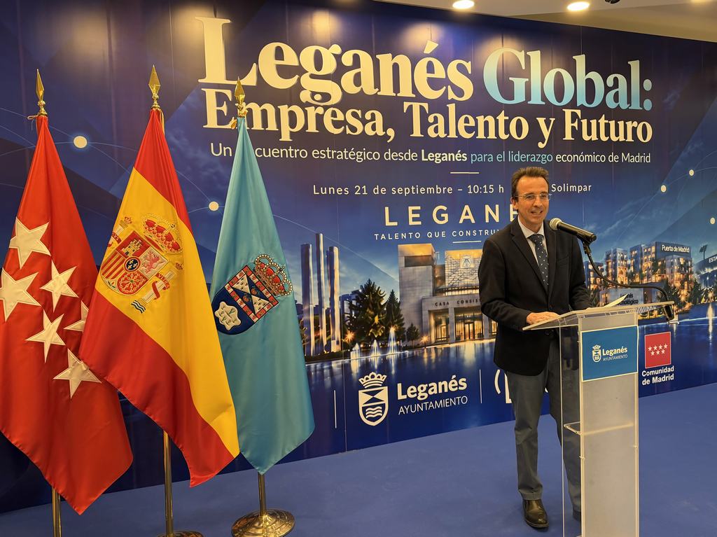 El alcalde anuncia los premios ‘Talento y Empleo’ ante 300 empresarios locales en el III Encuentro ‘Leganés Global’