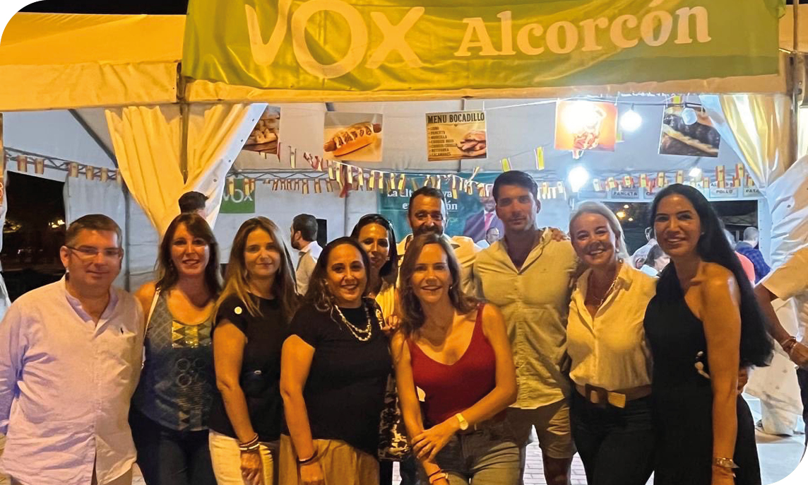 VOX Alcorcón acerca su caseta a vecinos y colectivos durante las Fiestas