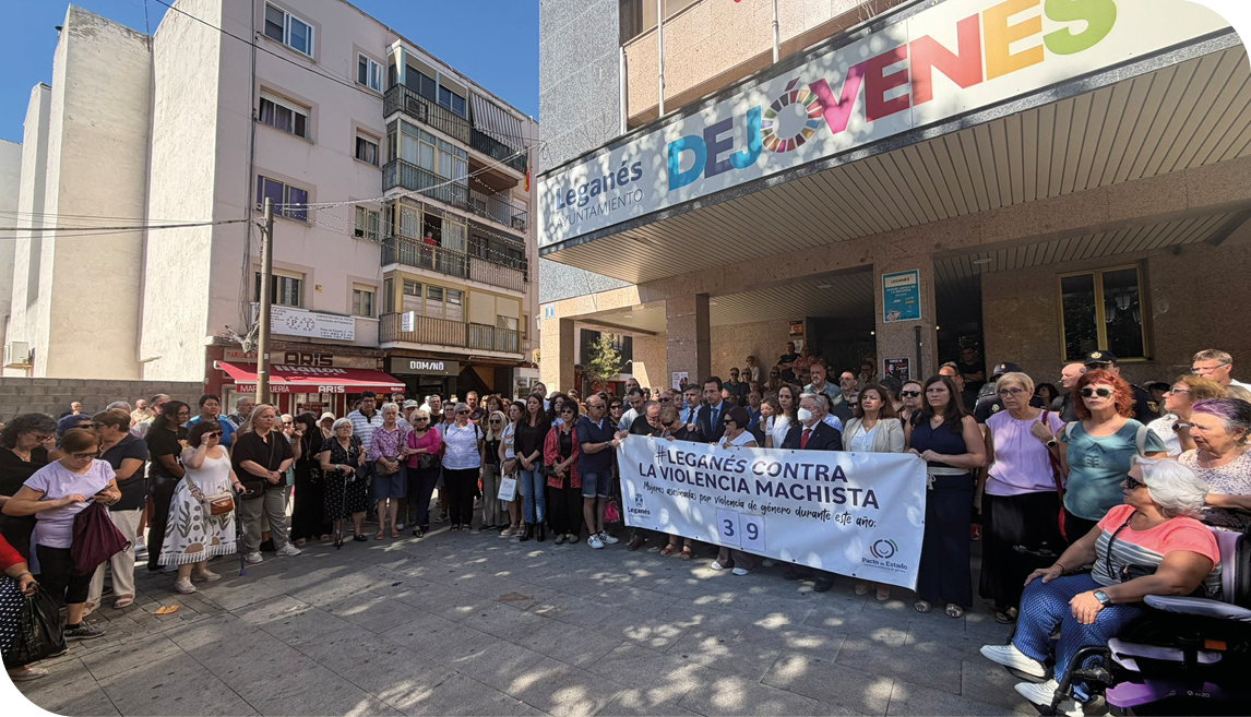 Leganés guarda cinco minutos de silencio por el asesinato confirmado como violencia de género