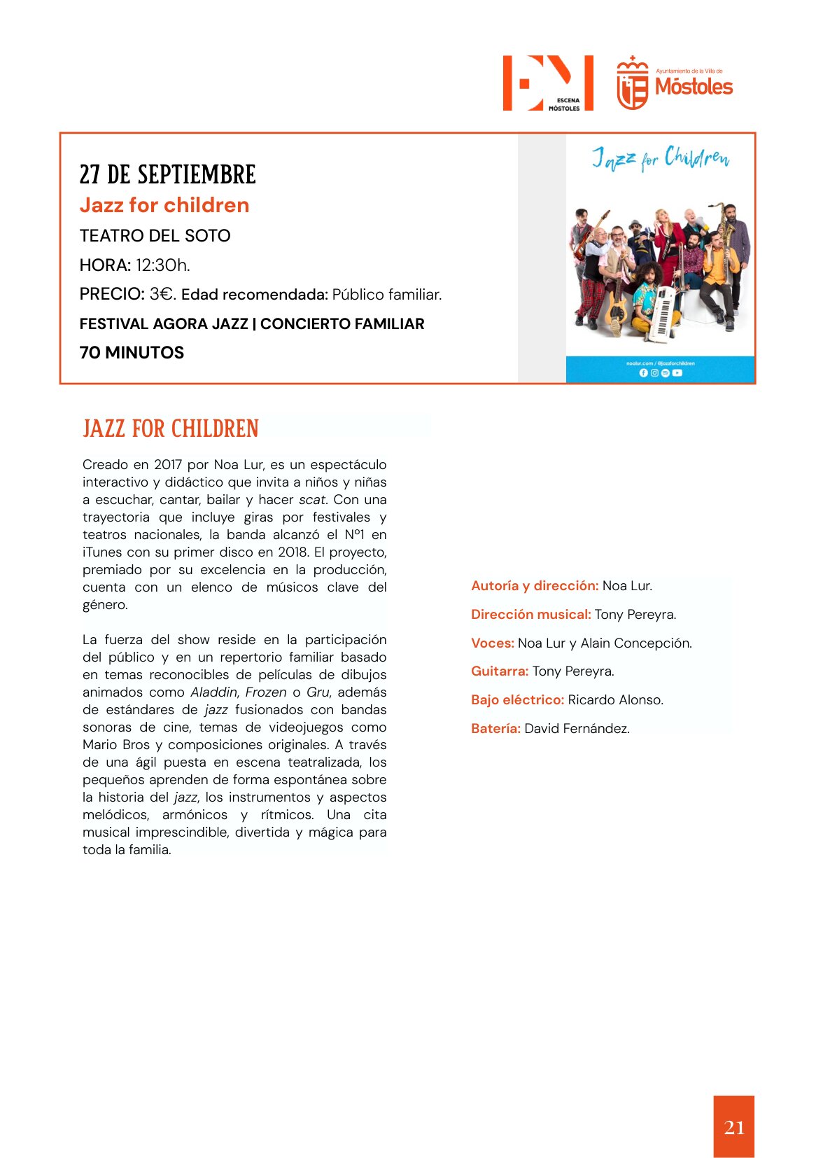 La agenda cultural ofrece esta semana propuestas de cine, jazz y literatura