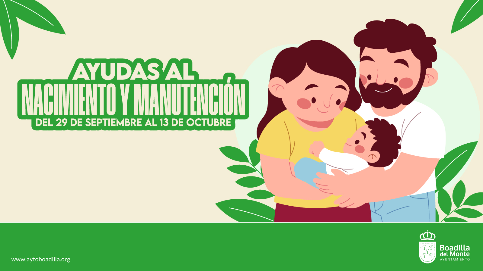 ABIERTO HASTA EL 13 DE OCTUBRE EL PLAZO DE SOLICITUD DE LAS AYUDAS POR NACIMIENTO Y MANUTENCIÓN