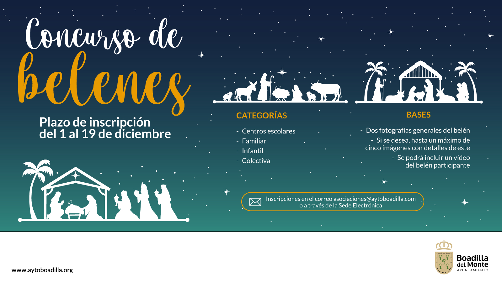 ABIERTA HASTA EL 19 DE DICIEMBRE LA INSCRIPCIÓN PARA EL CONCURSO DE BELENES