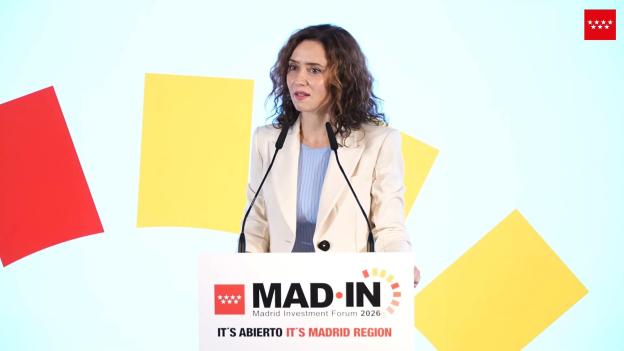 Díaz Ayuso a los inversores internacionales: “No se preocupen, la situación va a cambiar muy pronto”