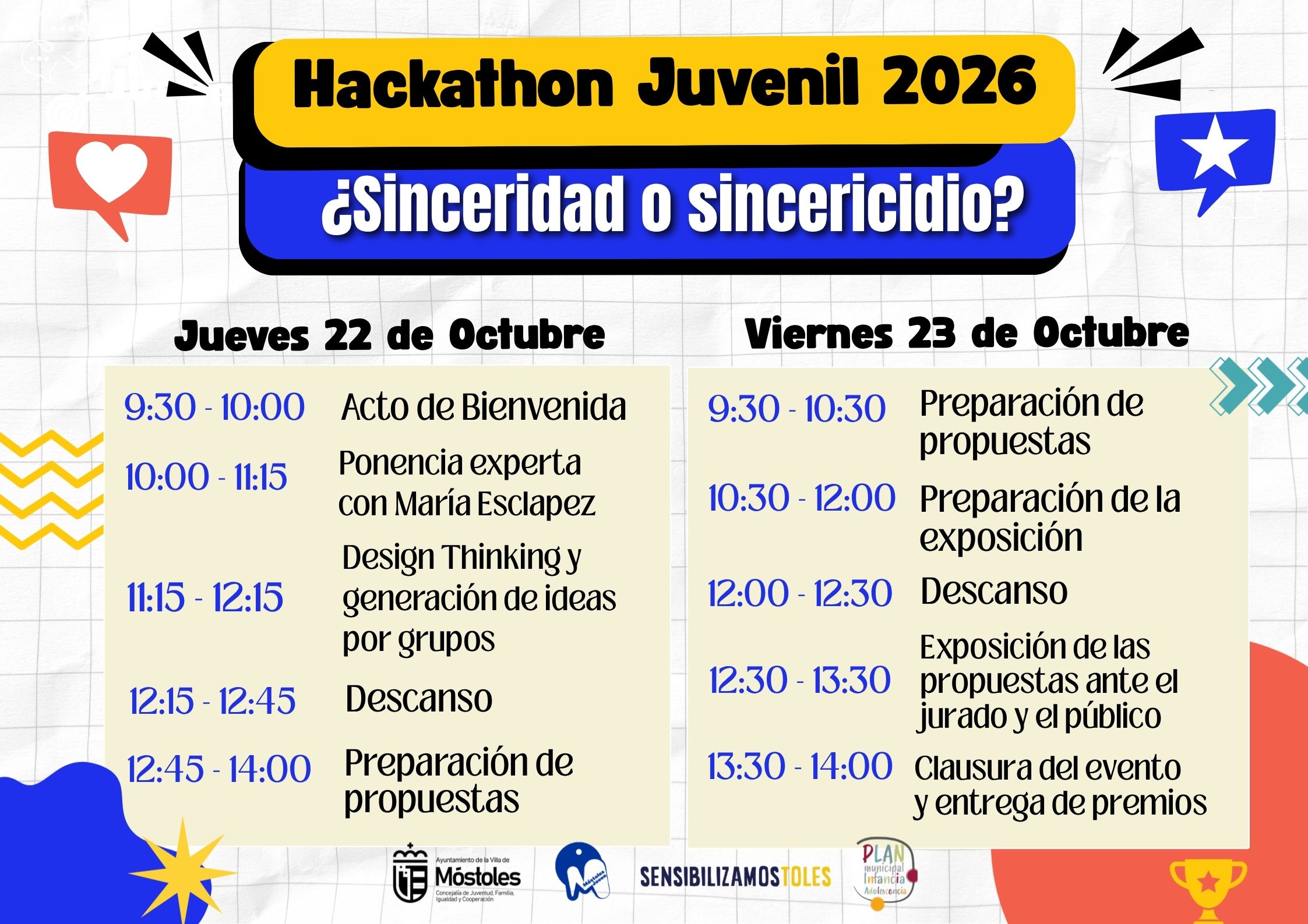 Móstoles desafía a los jóvenes a combatir las barreras de comunicación con un hackathon juvenil