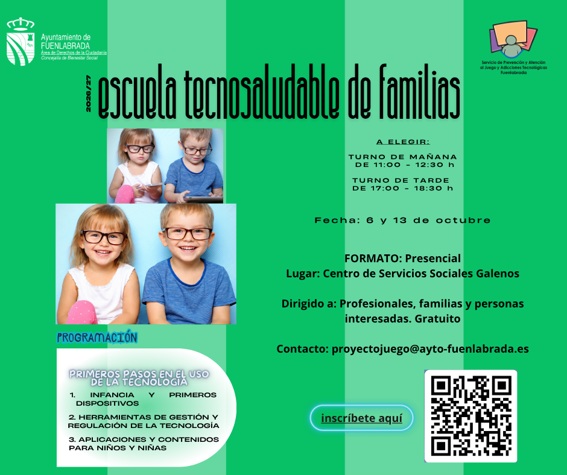 ‘La Infancia y los primeros dispositivos tecnológicos’, taller gratuito dirigido a padres y madres