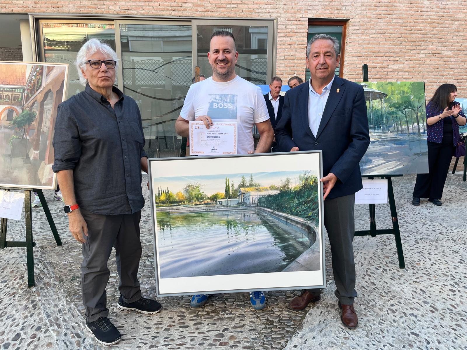 Pablo Rubén López Sanz, ganador del Certamen de Pintura al Aire Libre, Ramón Córdoba