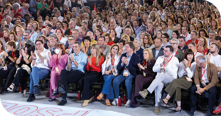 Fuenlabrada acoge un acto de campaña de Pedro Sánchez junto a Javier Ayala, Óscar López y Aránzazu Figueroa