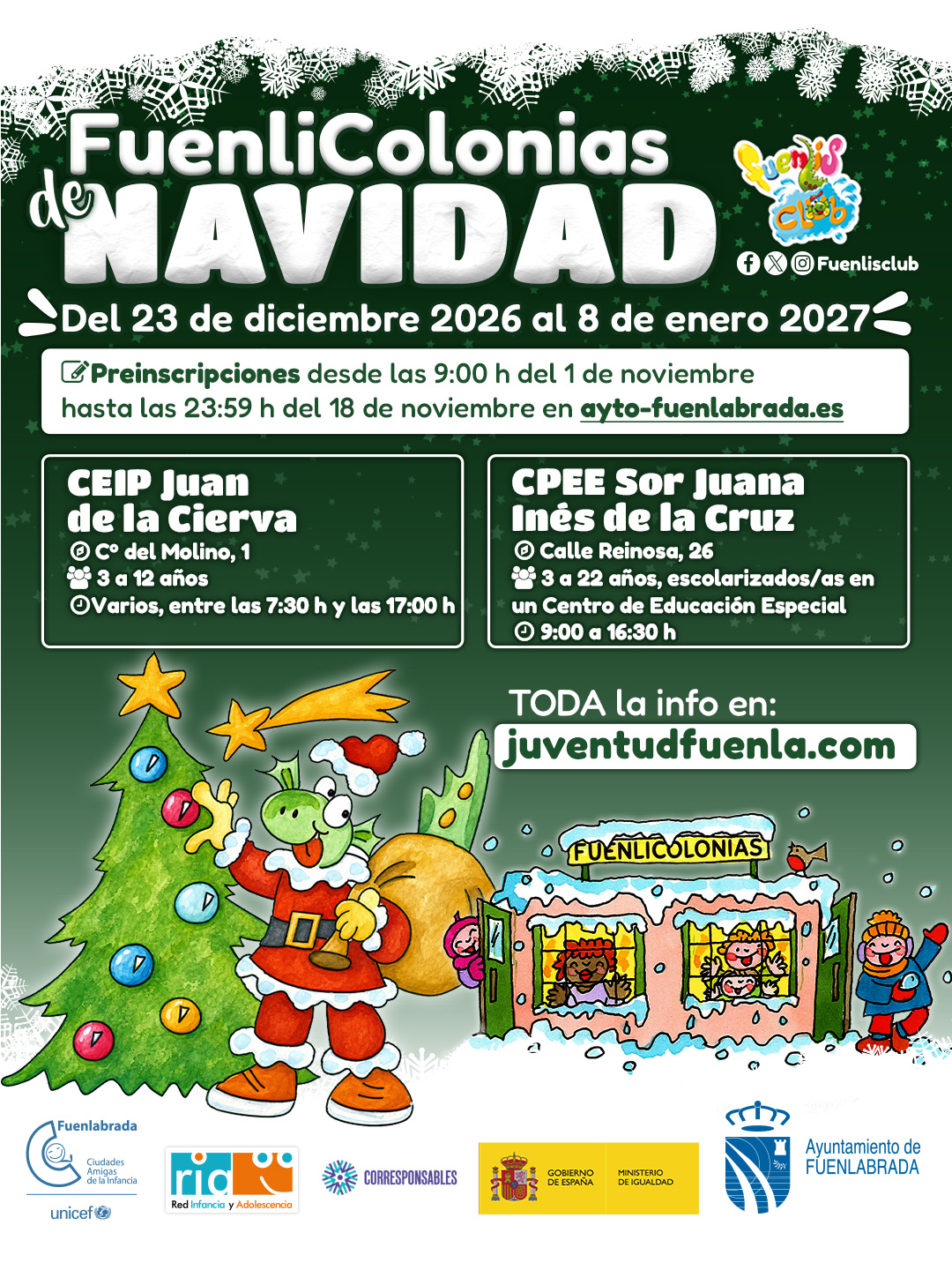 Comienza el periodo de inscripción para las Fuenlicolonias de Navidad