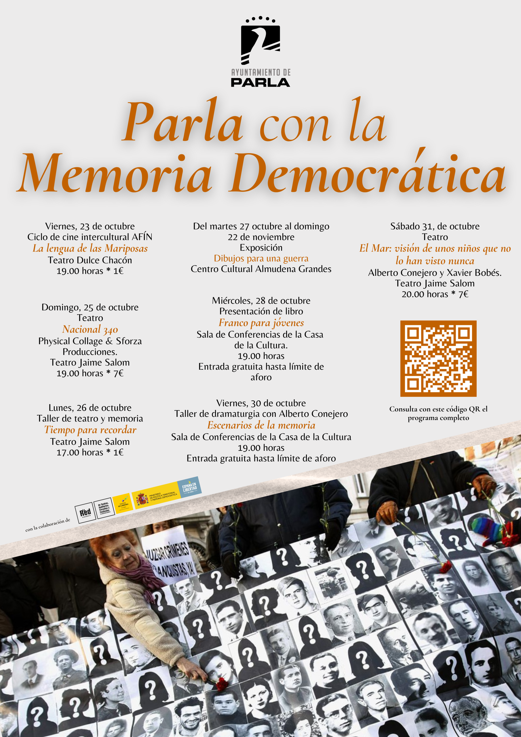 II EDICIÓN “PARLA CON LA MEMORIA DEMOCRÁTICA”: UN PROGRAMA PARA LA REFLEXIÓN DE UNA ETAPA DE LA HISTORIA