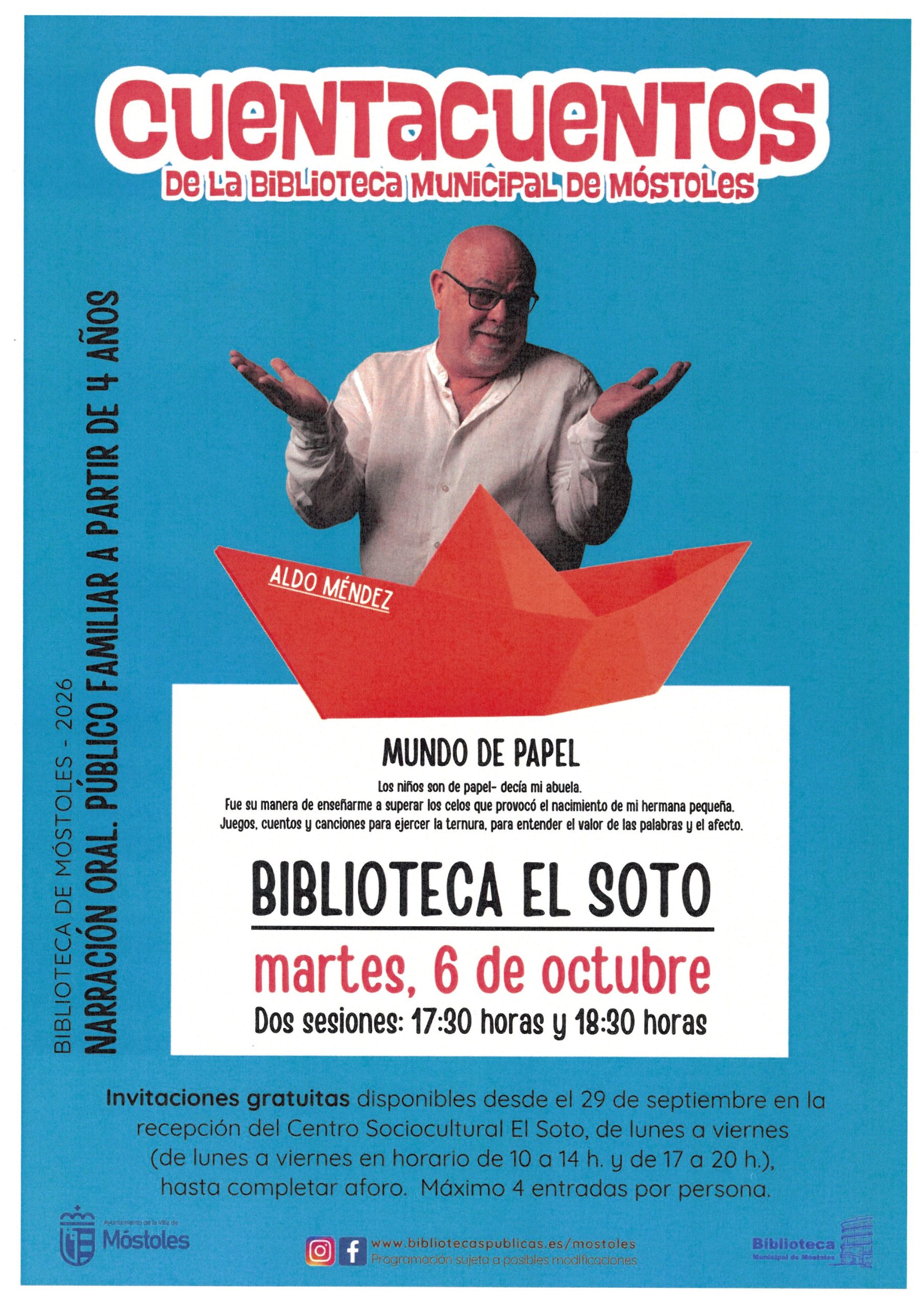 Cuentacuentos, títeres, cine y teatro llenan de cultura Móstoles esta semana