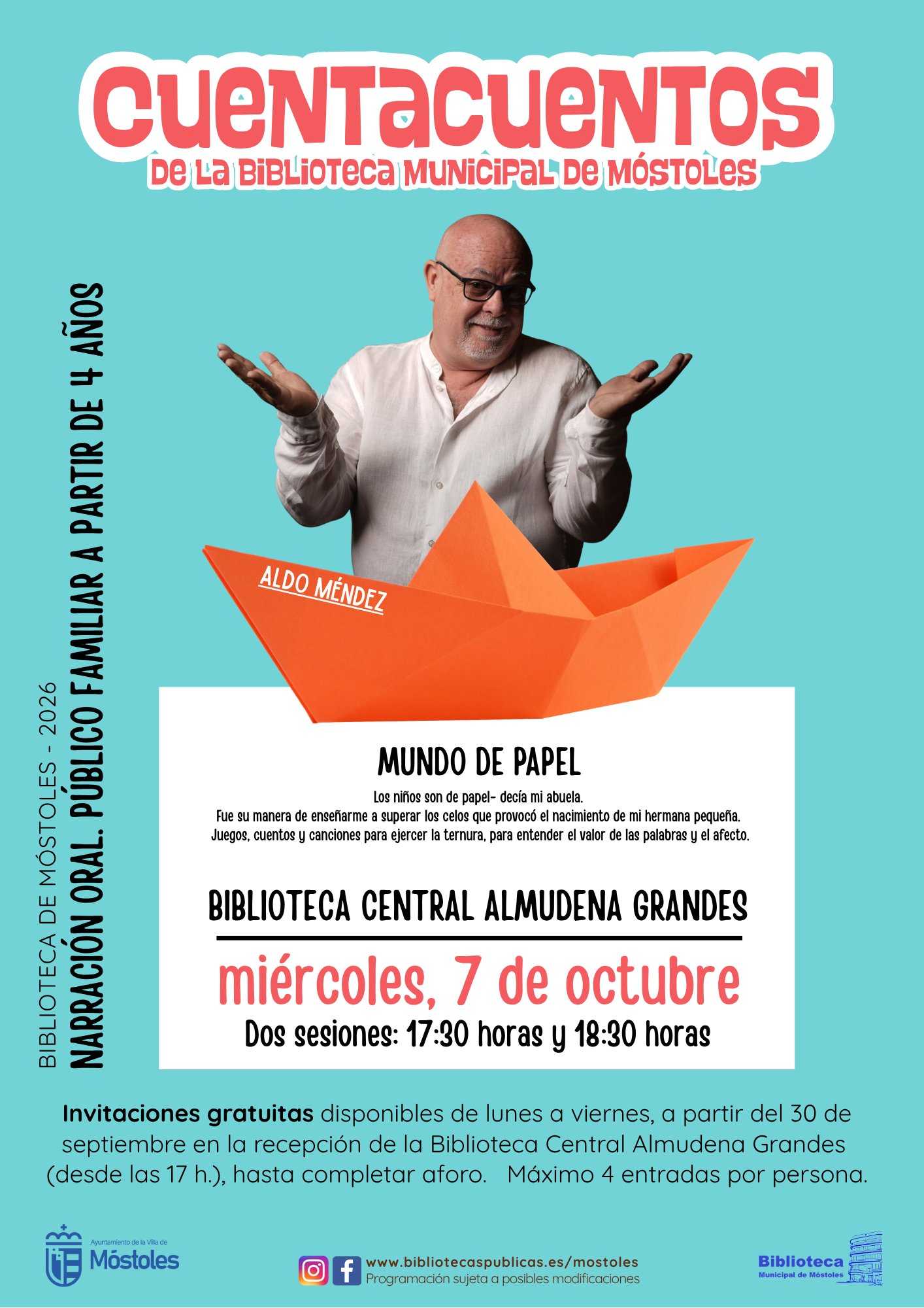 Cuentacuentos, títeres, cine y teatro llenan de cultura Móstoles esta semana
