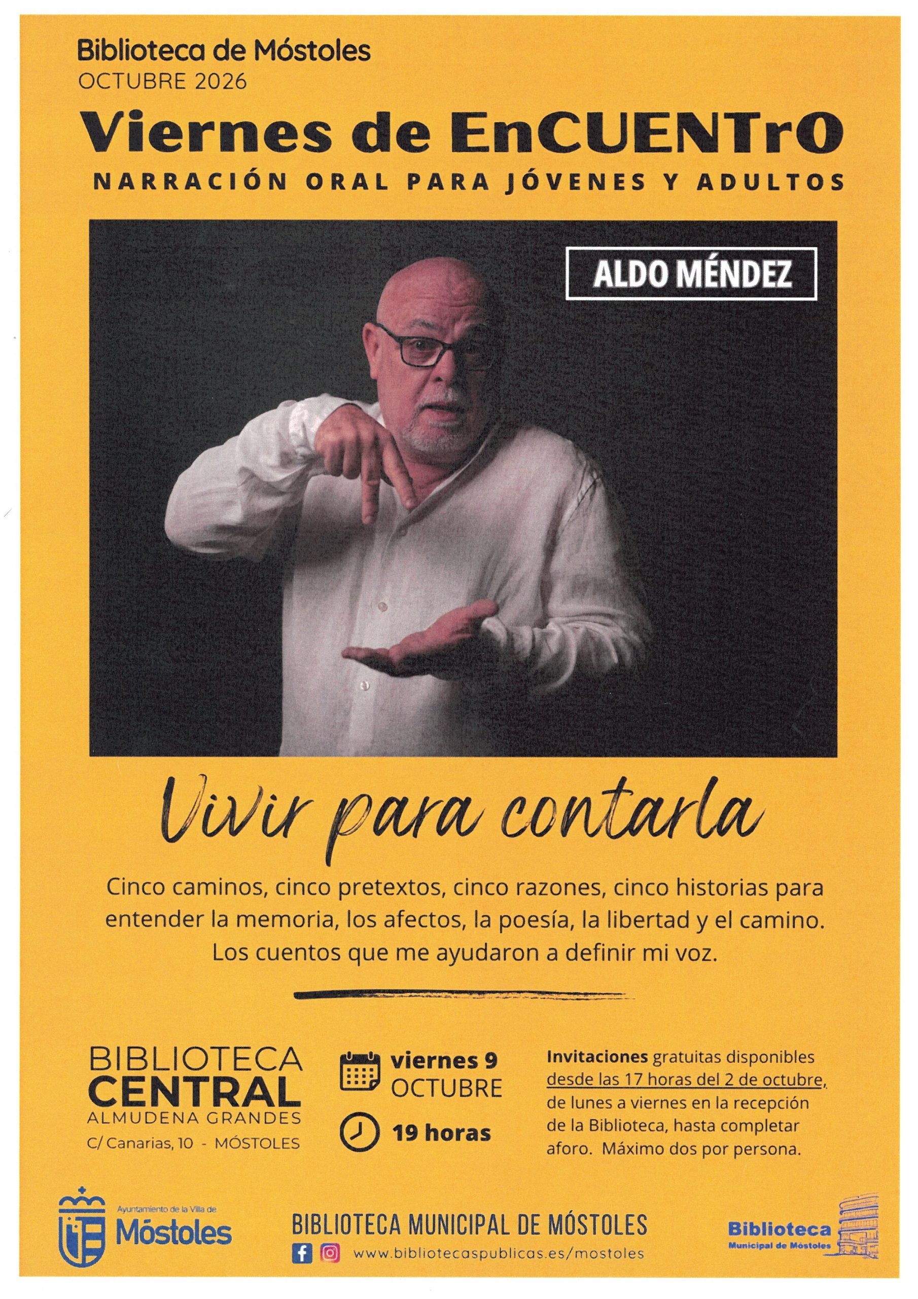 Cuentacuentos, títeres, cine y teatro llenan de cultura Móstoles esta semana