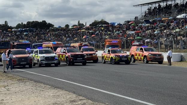 Los servicios de emergencia de ASEM112 homenajeados en el Gran Premio de Europa de Camiones en el circuito del Jarama