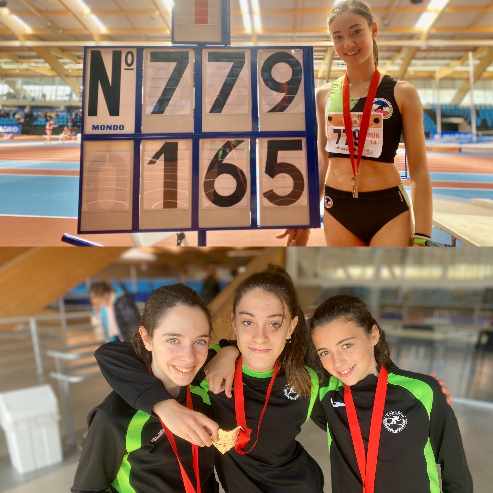 Texto Alternativo: La atleta mostoleña Helena Del Moral se proclama Campeona de Madrid en salto de altura