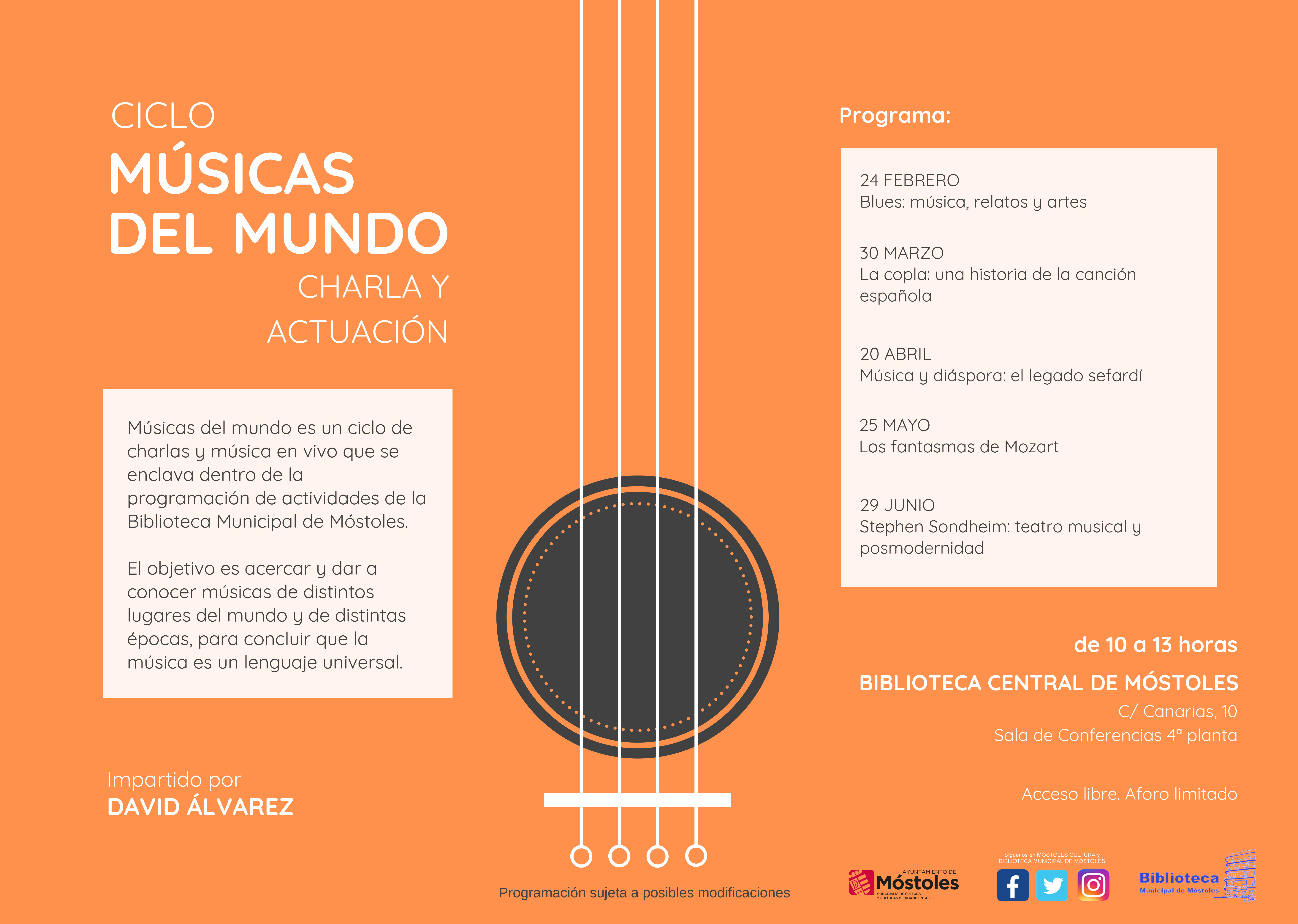 Texto Alternativo: Agenda cultural de la semana del 24 de febrero al 1 de marzo