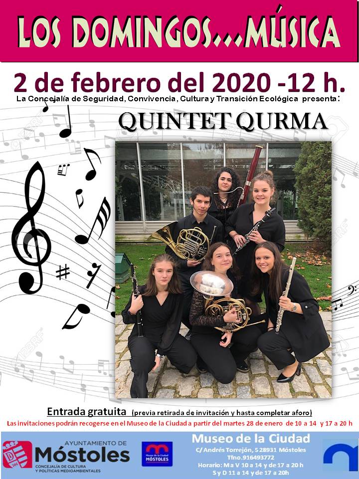 Texto Alternativo: El Museo de la Ciudad organiza un concierto de música de cámara, con QUINTET QURMA