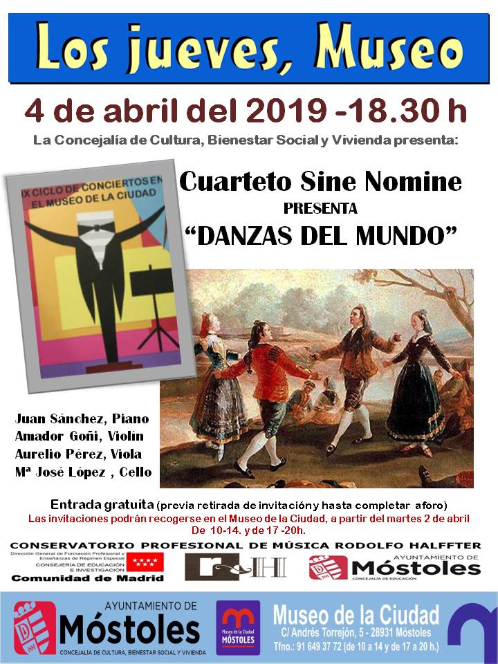 Texto Alternativo: El Museo de la Ciudad acoge la actuación “Danzas del mundo”, del Cuarteto Sine Nomine