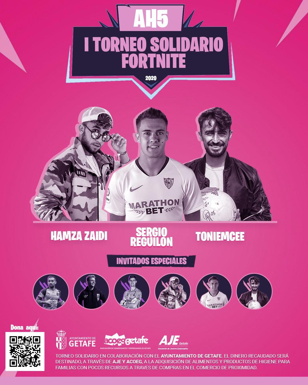 Texto Alternativo: El getafense Achraf Hakimi crea un torneo solidario de Fortnite para realizar donaciones a familias de la ciudad
