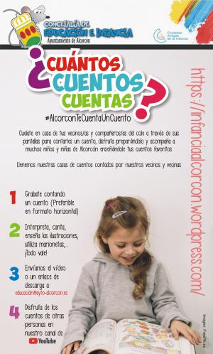 Texto Alternativo: La Concejalía de Educación e Infancia impulsa la iniciativa #AlcorcónTeCuentaUnCuento para fomentar la lectura