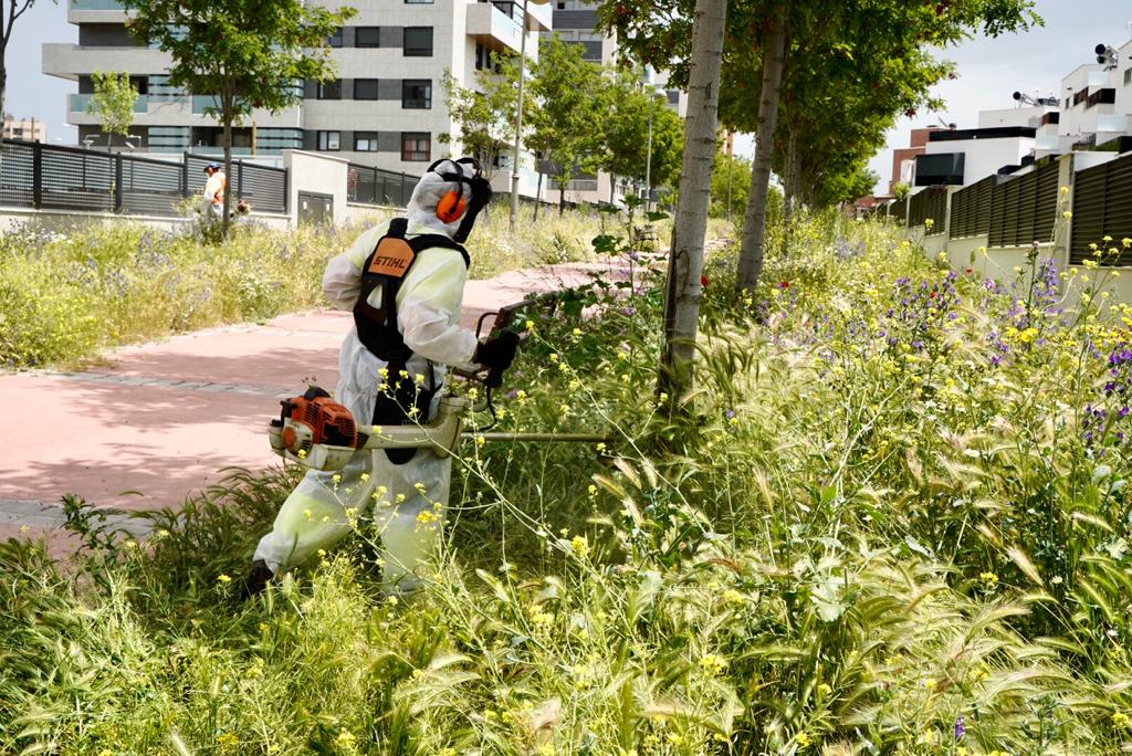 Texto Alternativo: El Ayuntamiento de Móstoles intensifica las actuaciones en parques y jardines