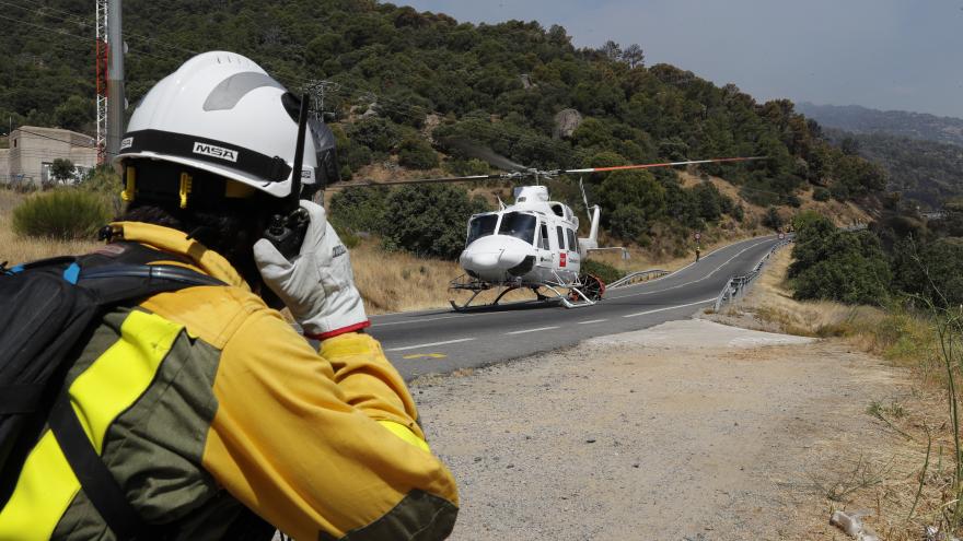 Texto Alternativo: Las brigadas helitransportadas ya operan en Morata de Tajuña, Valdemorillo y Navas del Rey