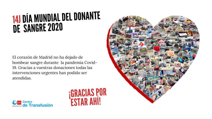 Texto Alternativo: El Centro de Transfusión agradece su solidaridad a las personas que han donado durante la pandemia