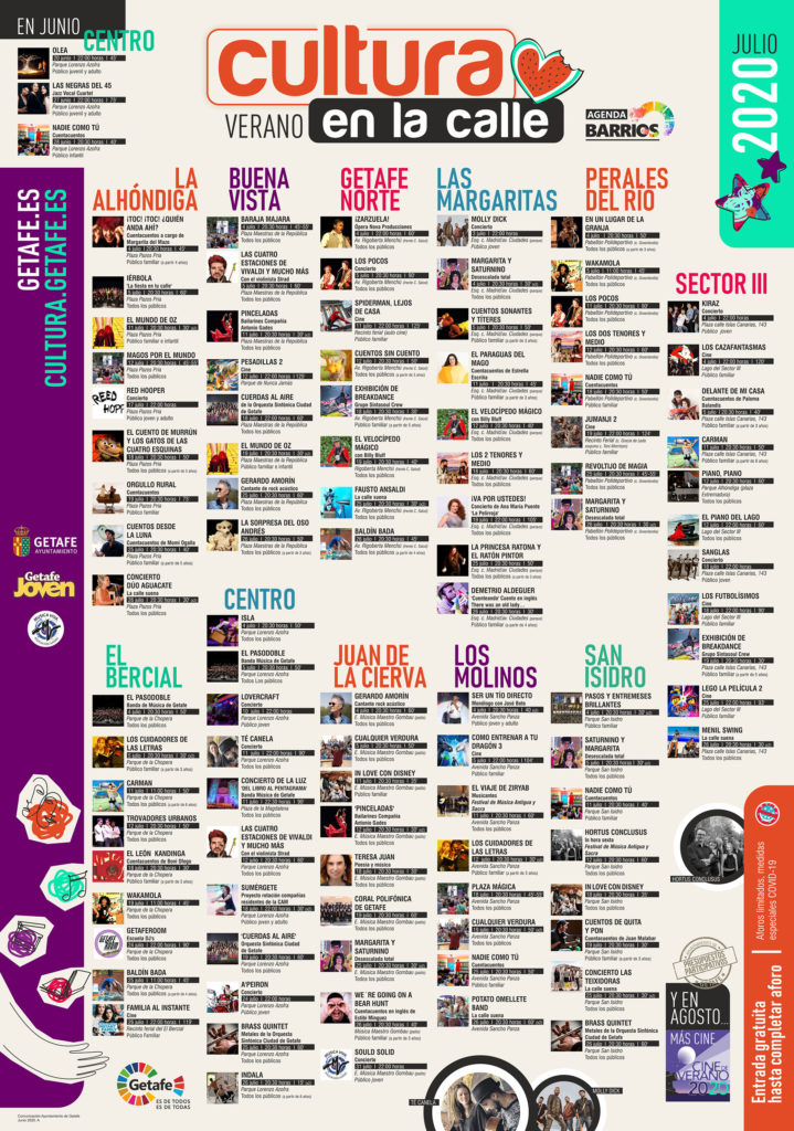 Texto Alternativo: 108 actividades culturales con el ‘Verano en la calle’ de Getafe