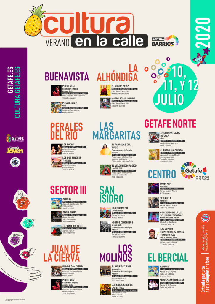 Texto Alternativo: Verano en la calle. Fin de semana 10, 11 y 12 julio