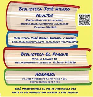 Texto Alternativo: Las bibliotecas municipales José Hierro y El Parque permanecerán abiertas durante el mes de agosto