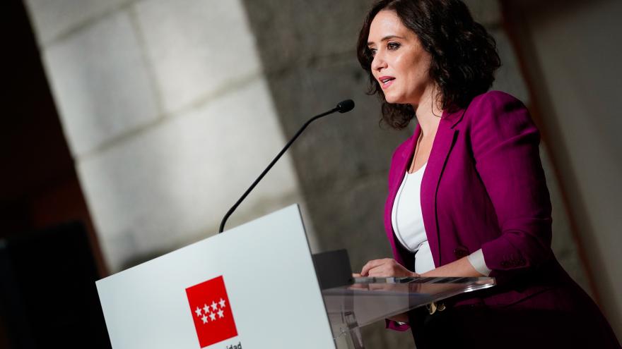 Texto Alternativo: Declaración institucional de la presidenta de la Comunidad de Madrid, Isabel Díaz Ayuso