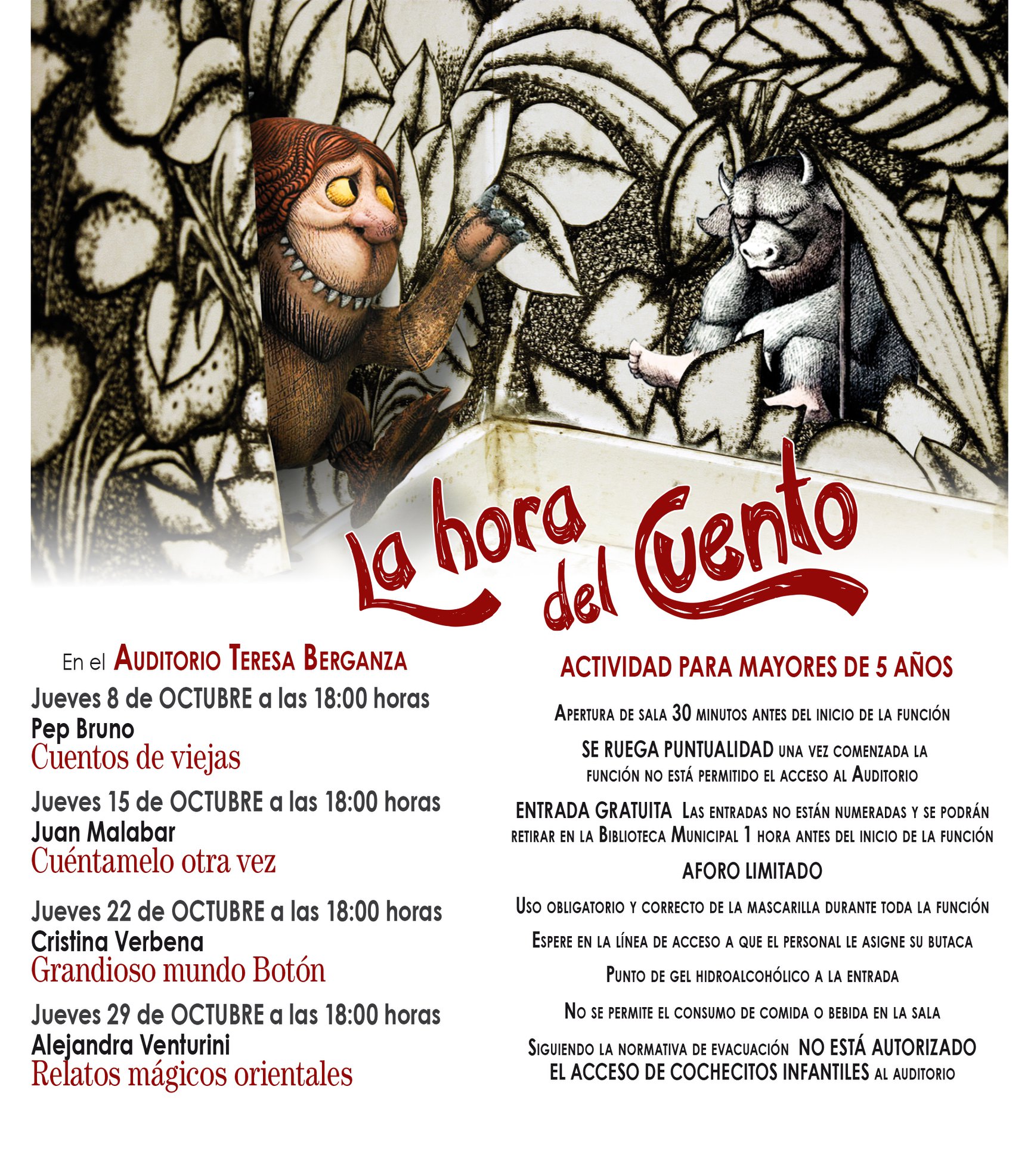 Texto Alternativo: Comienza la temporada de La hora del cuento en el auditorio Teresa Berganza