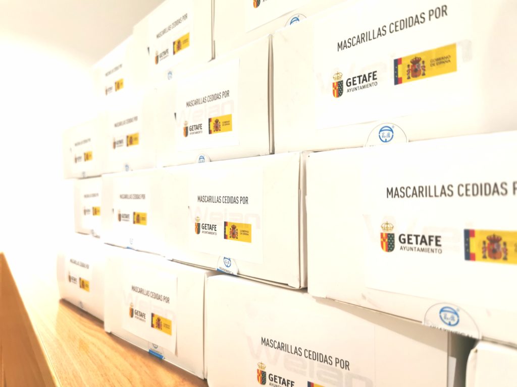 Texto Alternativo: Getafe reparte otras 50.000 mascarillas a familias vulnerables