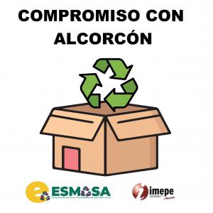 Texto Alternativo: ESMASA y el IMEPE fomentan el correcto reciclaje del cartón mediante el reparto de botellas reutilizables a los comercios