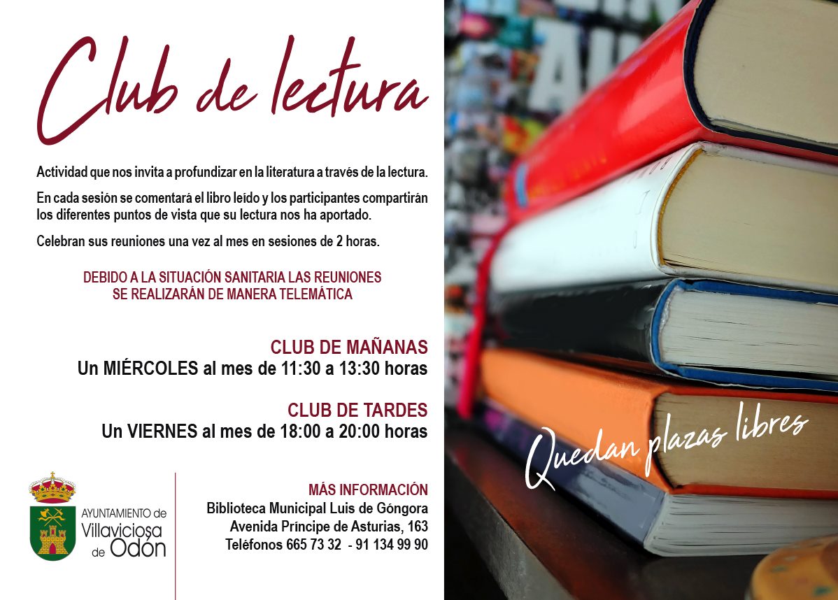Texto Alternativo: La biblioteca municipal nos invita a participar en su Club de Lectura