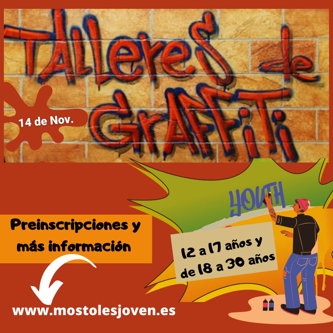 Texto Alternativo: El Gobierno de Móstoles invita a los jóvenes a participar en un taller de arte urbano