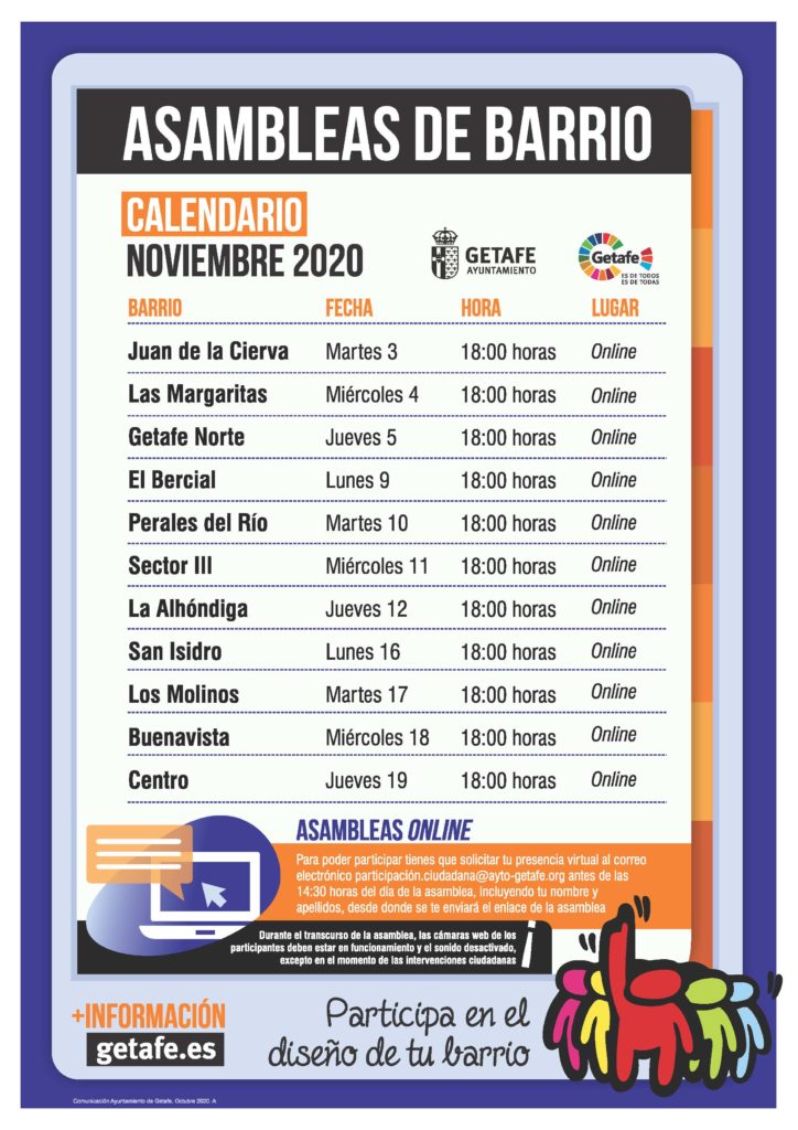 Texto Alternativo: Comienza la nueva edición de las Asambleas de Barrio adaptadas al formato online