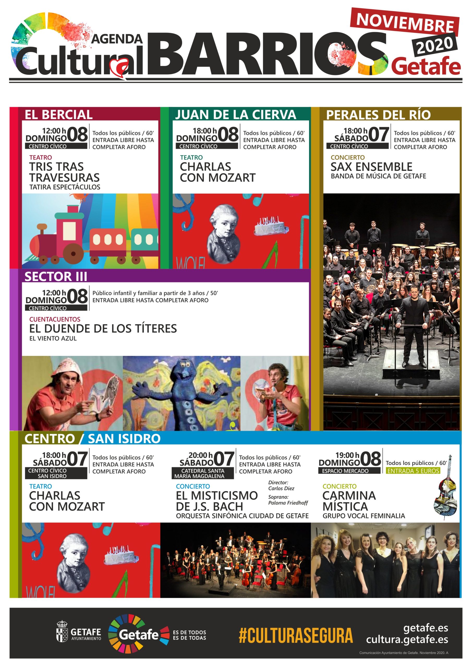 Texto Alternativo: Programación en barrios. Días 7 y 8 de Noviembre