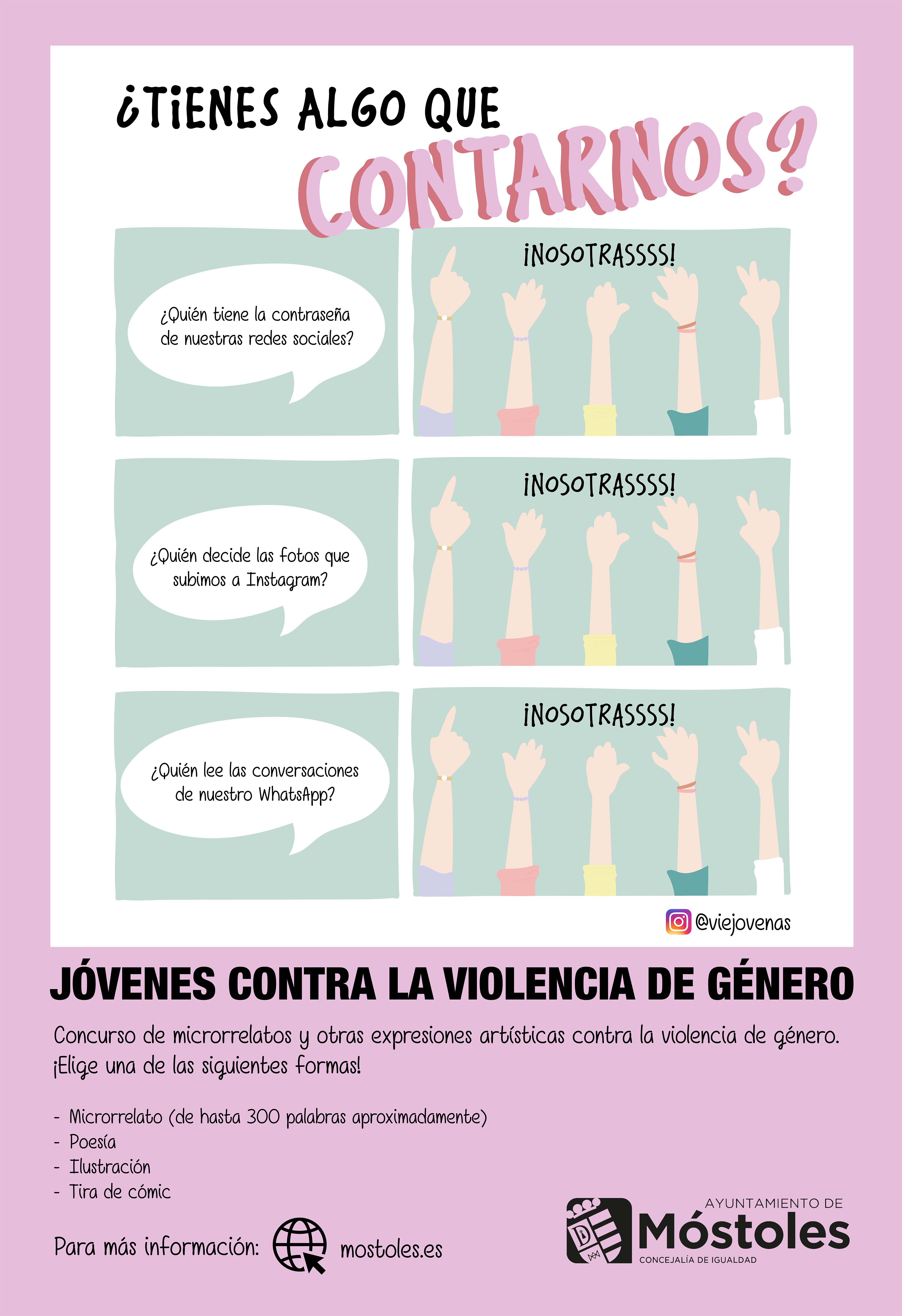 Texto Alternativo: El Ayuntamiento de Móstoles convoca un Concurso de microrrelatos e ilustraciones contra la violencia de género