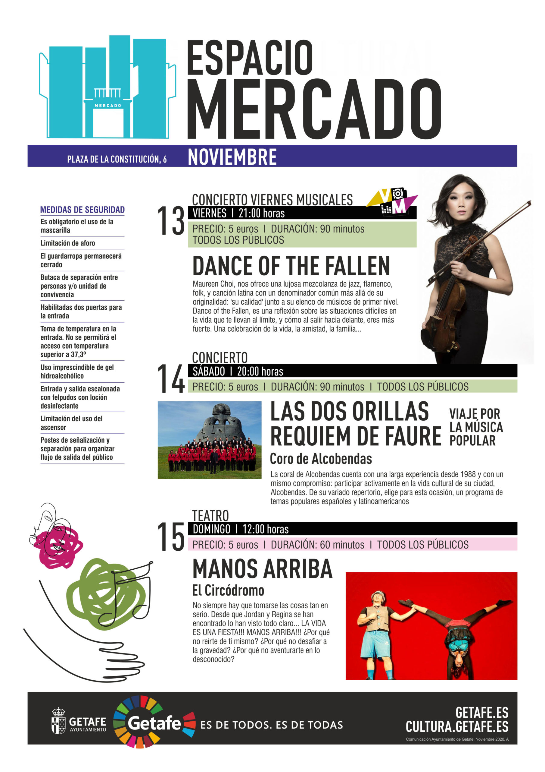 Texto Alternativo: Programación Espacio Mercado 13, 14 y 15 noviembre