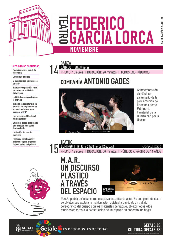 Texto Alternativo: Teatro, danza y música protagonizarán el fin de semana cultural en Getafe