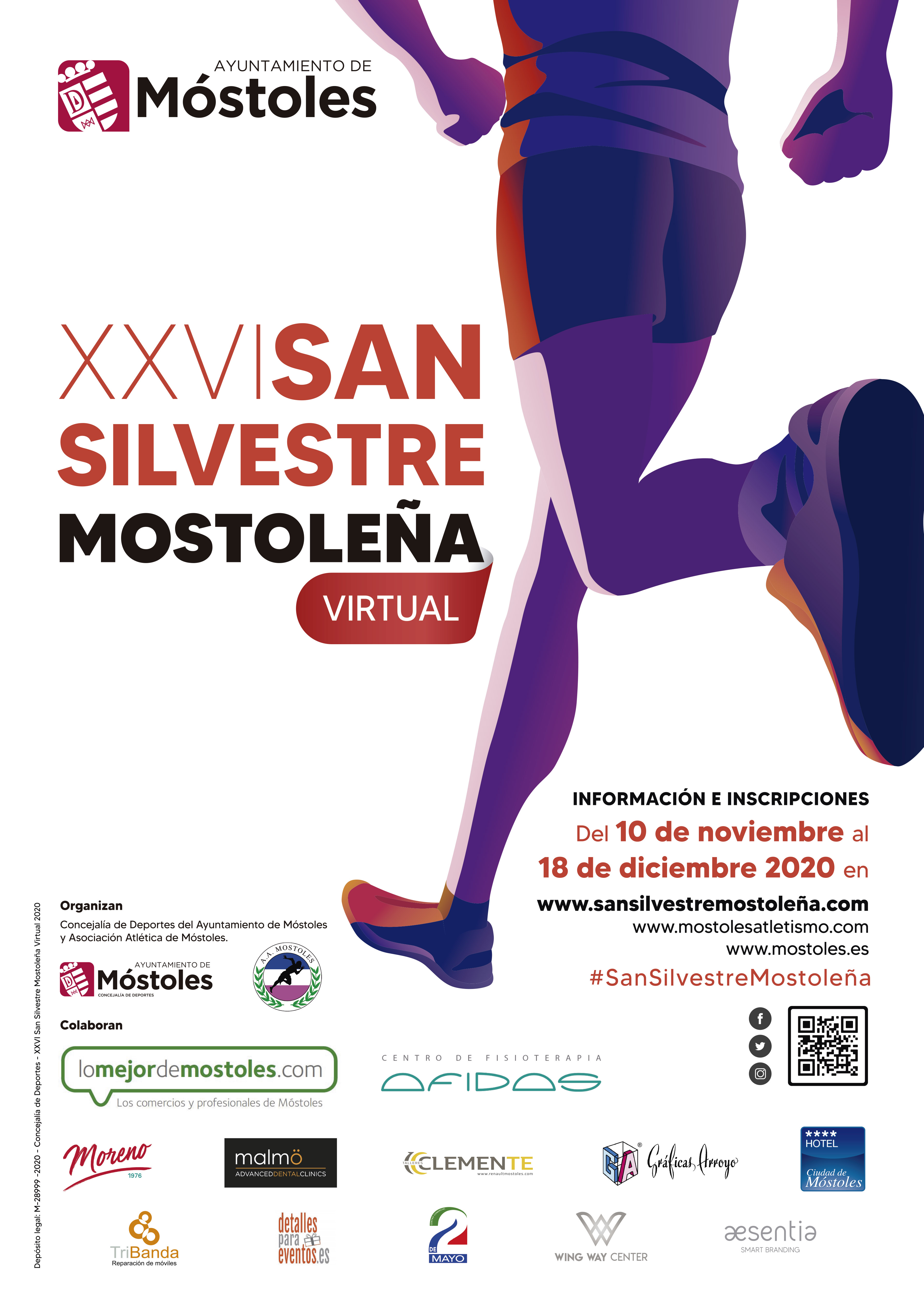 Texto Alternativo: La XXVI San Silvestre Mostoleña será virtual